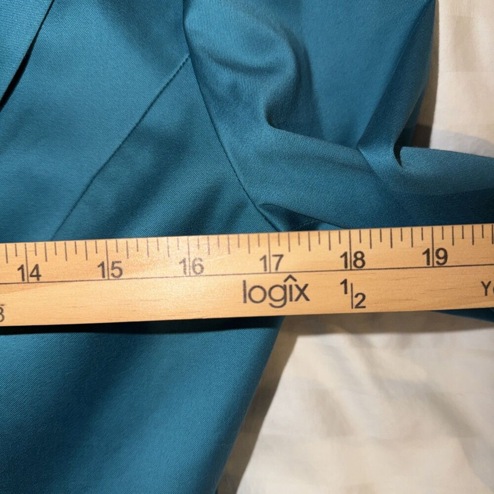 Pendleton Women's Turquoise Blazer Coat 2 Button Sz 8 Lighweight Summer Office - Picture 10 of 14
